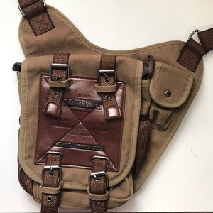 Vintage Canvas RuYiHuang Messenger Bag